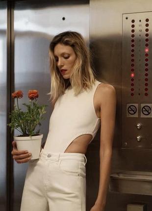 Бежеве жіноче боді zara, комбідрес
