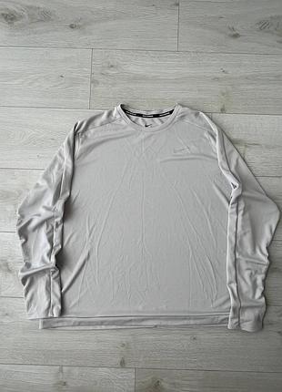 Спортивний лонгслів nike сірого кольору