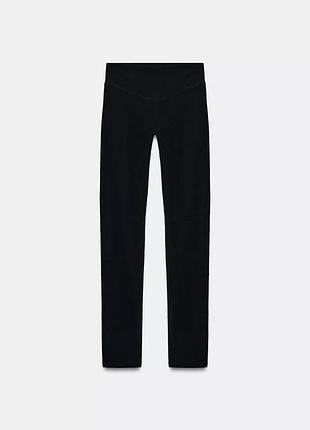 Жіночі чорні лосіни легінси зі швами zara розмір s