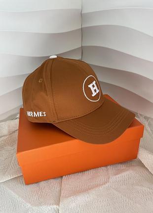 Кепка hermes коричнева