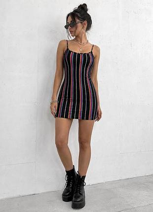 Ефектна  міні сукня  в смужку new girl order як з pinterest