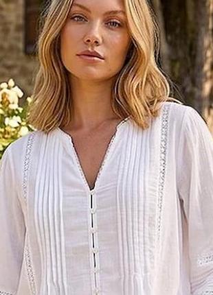 Шикарная коттоновая блузка в стиле бохо бренда primark u9 12 eur 40