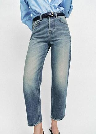 Джинси z1975 slim cropped із середньою посадкою zara розмір 34