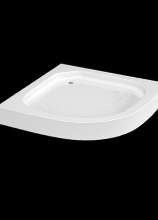 Поддон для душевой кабины rozzy jenori 80x80x15см полукруглый акриловый с сифоном белый 80rz812