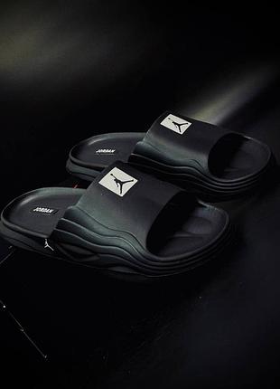 Jordan чоловічі чорні шльопанці 40–46 | спортивні літні капці | топ продажів мужские тапочки джордан новая модель 2026 все размеры в наличии