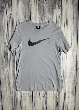 Nike футболка оригинал swoosh серая l размер