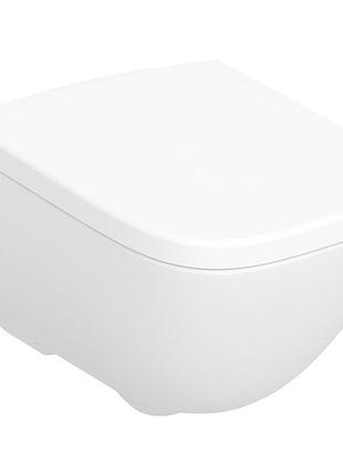 Modo square унітаз підвісний rimfree, воронкопоібний, закрита форма, з сидінням з кришкою