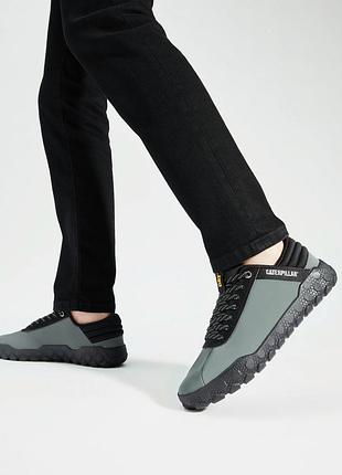 Кроссовки мужские спортивные кожаные текстильные серые caterpillar hex+ 42-43 размер
