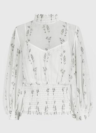 Блуза топ allsaints delfi varanasi top розмір 10/6/38 шифон