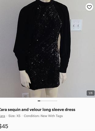 Zara сукня і паєтки
