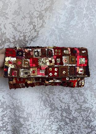 Роскошный клатч accessorize с пайетками бисером, лезвиями, нарядная сумка