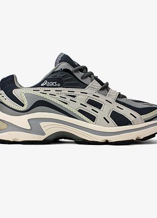 Сірі кросівки унісекс asics gel preleus grey blue white х ассікс 44