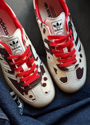 Кросівки adidas samba og cow print beige/black