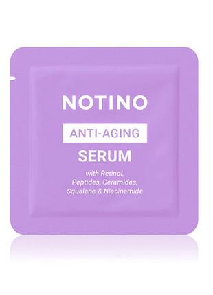Notino anti-aging serum with retinol, peptides, ceramides, squalane & niacinamide сыворотка для лица против морщин с ретинолом пробник