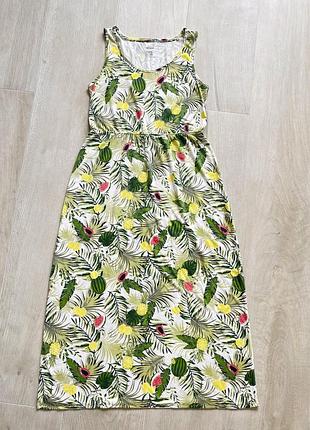 Летнее яркое платье сарафан миди, эsmara р. m / l 40/42 базовое