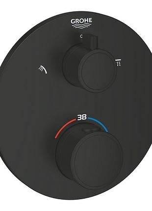 Grohtherm термостат для душа с переключателем на 2 положения ванна/ душ, пм, цвет черный матовый