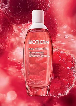 💞оригінал пробник biotherm eau vitaminée pulsation berry емульсія спрей для тіла для жінок