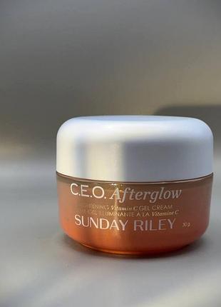 Sunday riley c.e.o. afterglow brightening vitamin c gel cream, 30 г