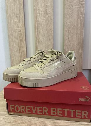 Кросівки кеди puma 37 carina street sd кремові коричневі