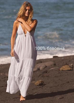 Муслиновое платье миди zara original spain new collection