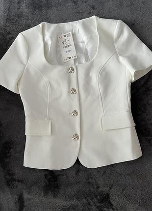 Білий жакет zara