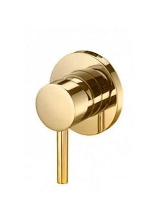 Смеситель для душа на 1 потребителя paffoni light в комплекте со скрытой частью, honey gold (lig010hg70)
