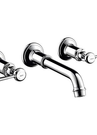 Смеситель настенный для умывальника axor montreux lever на 3 отверстия, хром (16534000)