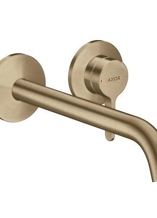 Смеситель для умывальника axor one 220 скрытого монтажа настенный, brushed bronze (48120140)