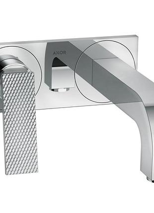 Смеситель для умывальника axor citterio 220 lever rhombic cut со стены, chrome (39171000)