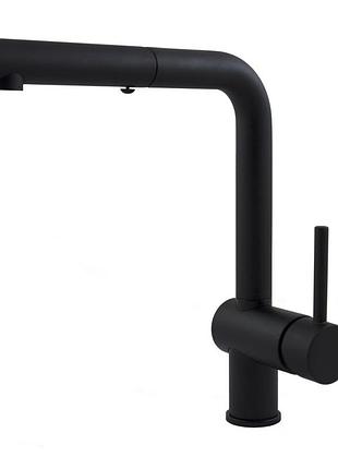 Смеситель для мойки paffoni light, черный матовый (lig285no-met)