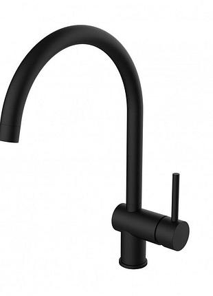 Смеситель для мойки paffoni light, черный матовый (lig280no)