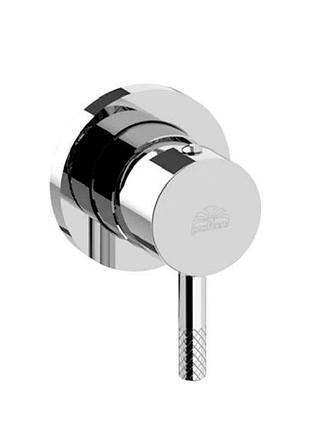 Смеситель для душа paffoni jolly скрытого монтажа, 1 выход, пластина d=70 мм, steel looking (jl010st70)