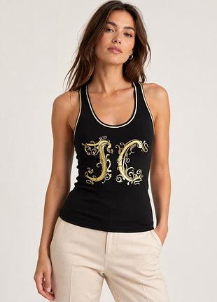 Чорна майка just cavalli від roberto cavalli зі спинкою-борцовкою.