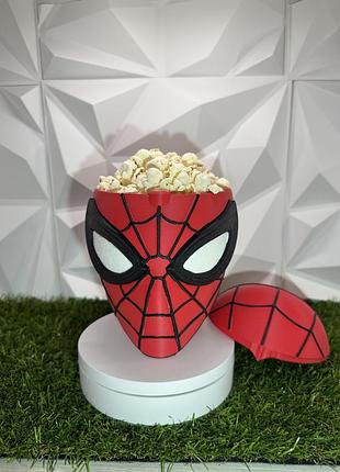 Людина - павук , spiderman, відерце для попкорну , 20 см