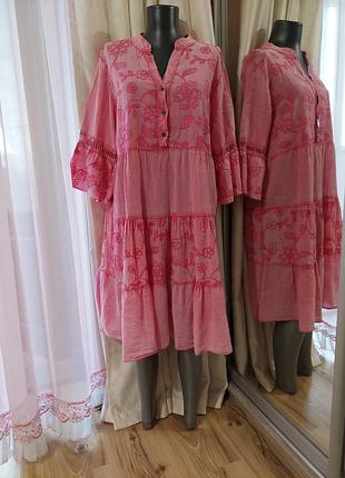 Ярусное котоновое платье 👗 италия