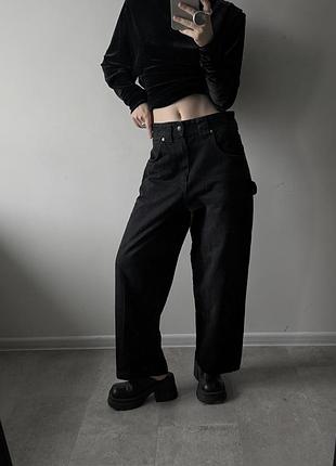 Чорні джинси zara premium denim