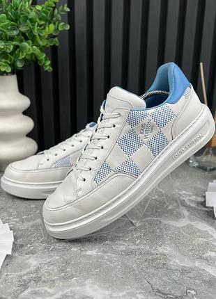 Louis vuitton beverly hills damier sneakers чоловічі кросівки шкіра оригінал 43 eur
