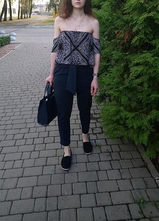 Хлопковый комфортный топ с открытыми плечами, of-shoulders top🖤🛘