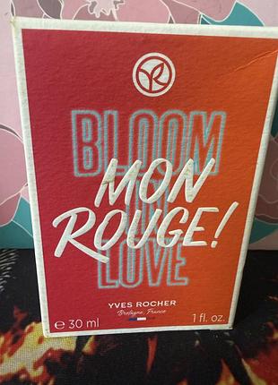 Парфумована вода yves rocher mon rouge bloom love 30 ml. жіноча