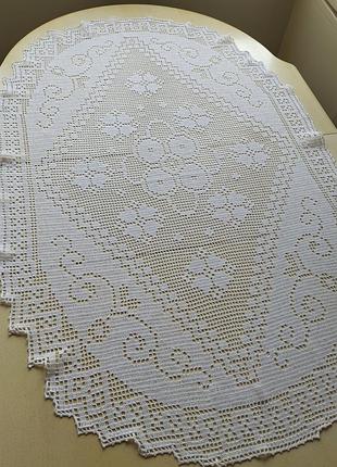 Вінтаж🤩👌🤍білосніжна скатертина, 87х134см., ручної роботи😍👍👌💮 💯 бавовна🤍🩷