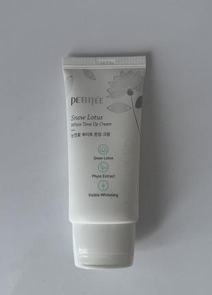 Освітлюючий крем для обличчя petitfée snow lotus white tone up cream