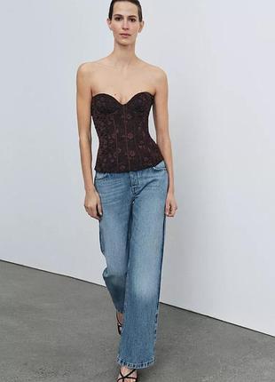 Топ корсет мереживний zara зара