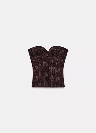 Топ корсет мереживний zara зара