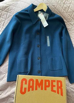 Кардиган uniqlo milano голубой, размер xl