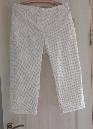 Легкие хлопковые капри bonmarché в горошек.