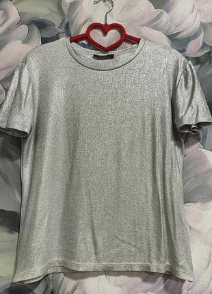 Футболка zara срібна