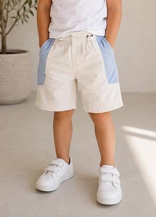 Шорти для хлопчика 3-4 роки 98-104 см for boys літні білі блакитні