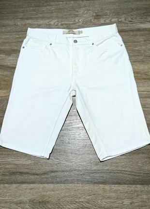 Чоловічі білі джинсові шорти topman, розмір 32 skinny.