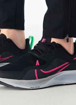 Кросівки nike air zoom pegasus 37 shield ‘black pink blast’