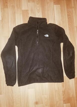 Женская флисовая кофта от известного бренда the north face с молнией размер l